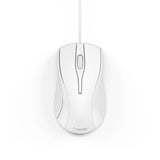 Hama optische Maus mit 3 Tasten MC-200 mit weißem Kabel