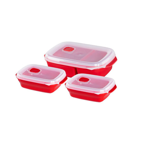 Xavax Mikrowellenbox Starterset 3-teilig rot