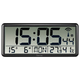 Hama digitale Funk-Wanduhr Jumbo Schwarz