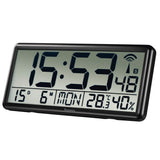 Hama digitale Funk-Wanduhr Jumbo Schwarz