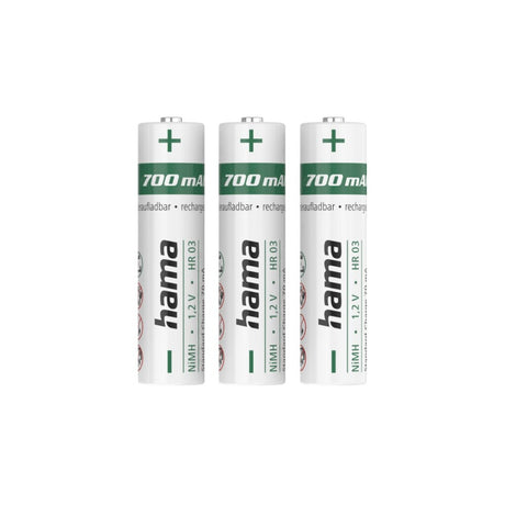 Hama NiMH-Akkus AAA Micro 700 mAh 1,2 V 3 Stück