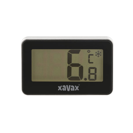 Xavax Digitalthermometer für Kühlschrank, Gefrierschrank und Gefriertruhe, schwarz
