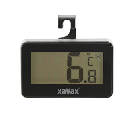 Xavax Digitalthermometer für Kühlschrank, Gefrierschrank und Gefriertruhe, schwarz
