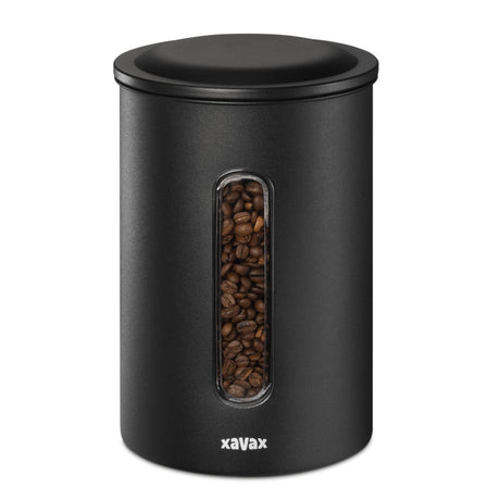 Xavax Kaffeedose für 1,3 kg Bohnen oder 1,5 kg Pulver, luftdicht, aromadicht, schwarz