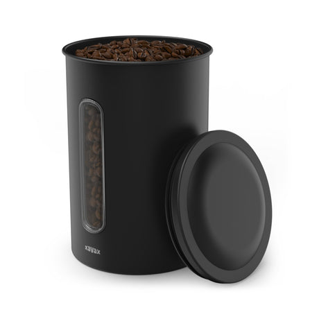 Xavax Kaffeedose für 1,3 kg Bohnen oder 1,5 kg Pulver luftdicht aromadicht schwarz