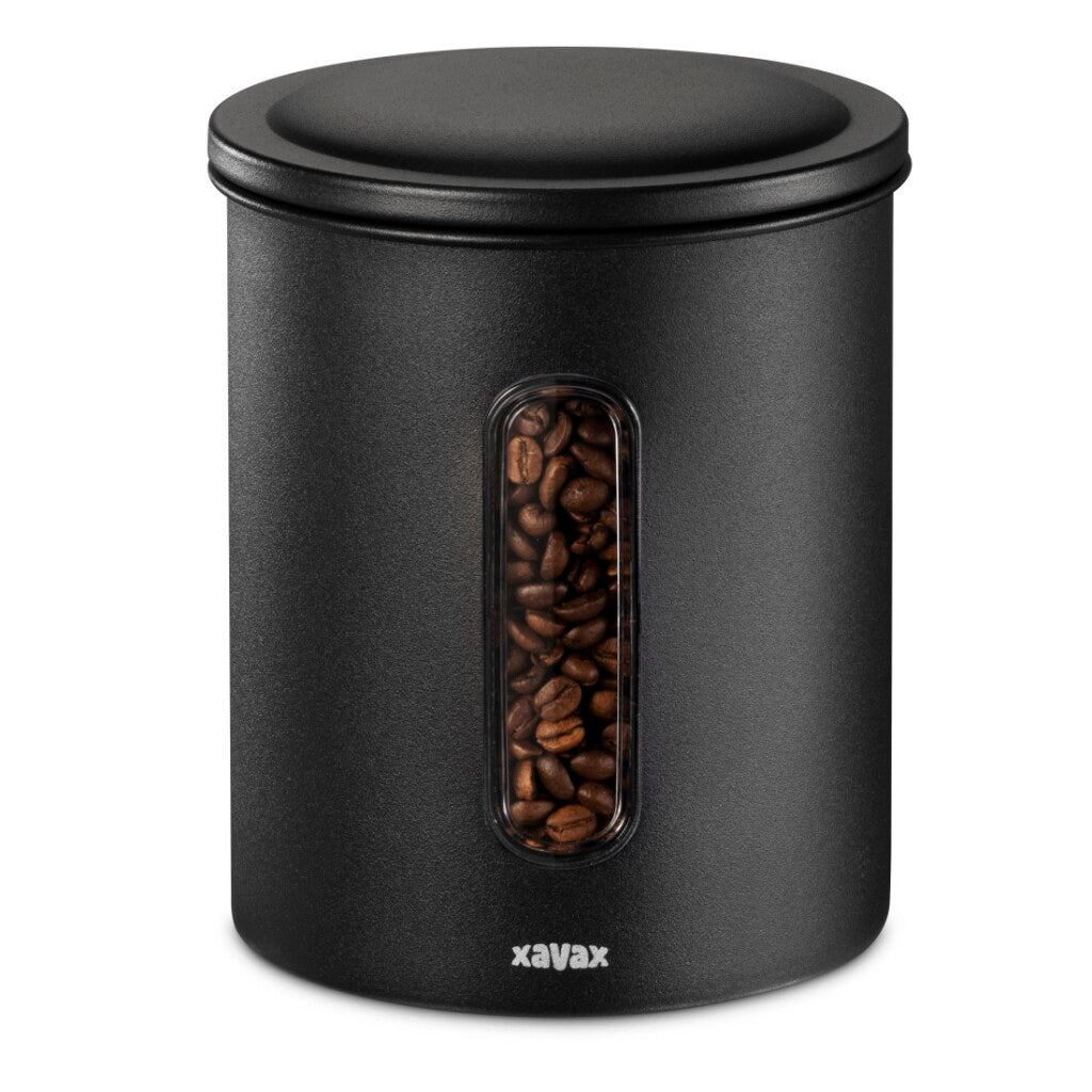 Xavax Kaffeedose für 500 g Bohnen oder 700 g Pulver, luftdicht, aromadicht, schwarz