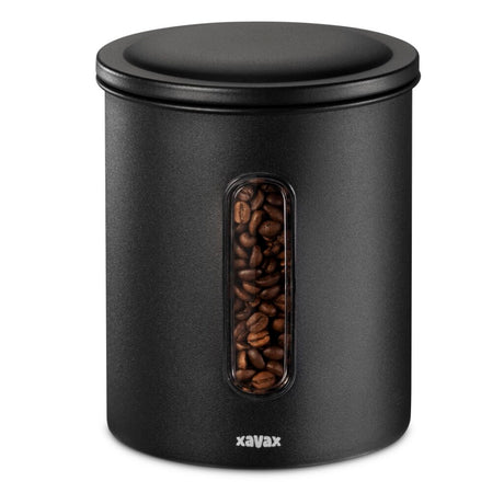 Xavax Kaffeedose für 500 g Bohnen oder 700 g Pulver, luftdicht, aromadicht, schwarz