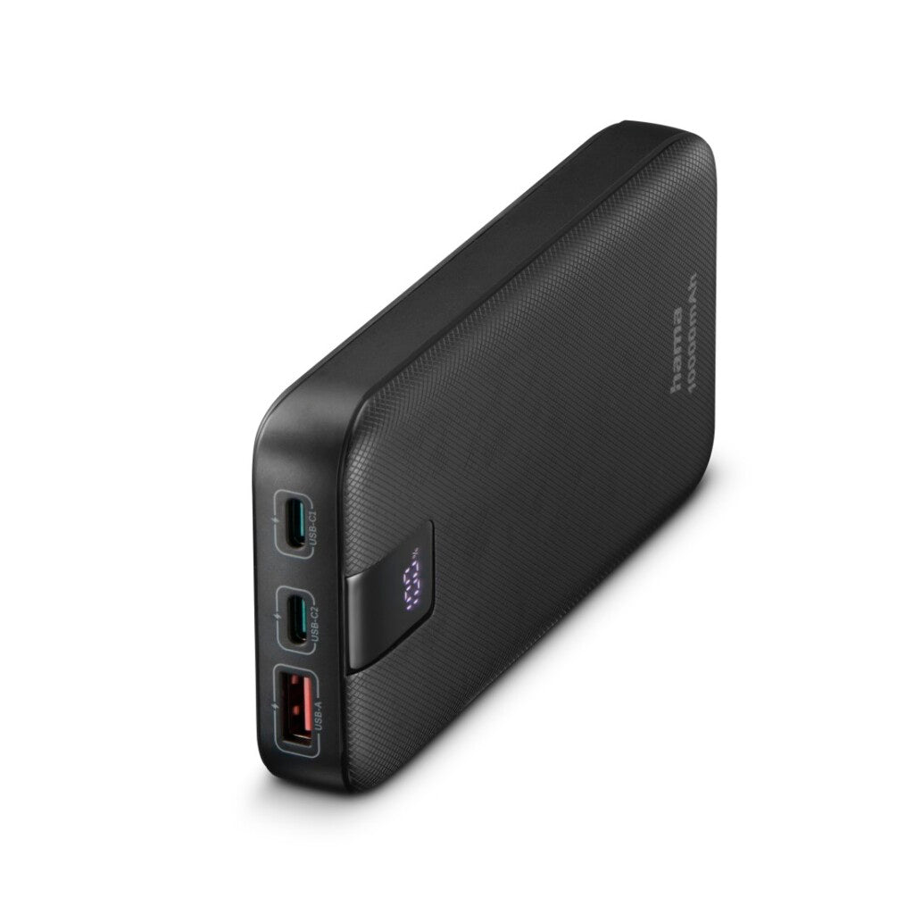 Hama Netzteil PD 10 10000mAh 3 Ausgänge: 2x USB-C 1x USB-A Anthrazit