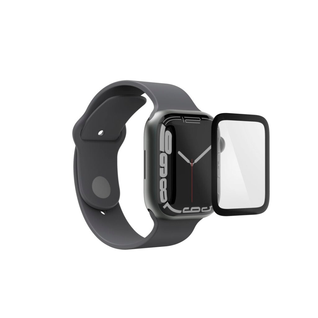 Hama Displayschutzfolie Super Hybrid für Apple Watch 7 8 9 41 mm Montagehilfe