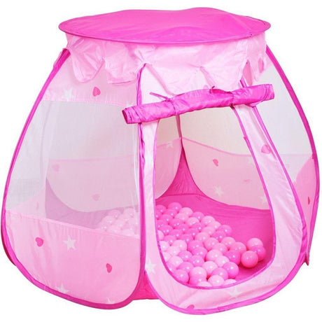 Spielzelt mit 100 Bällen rosa
