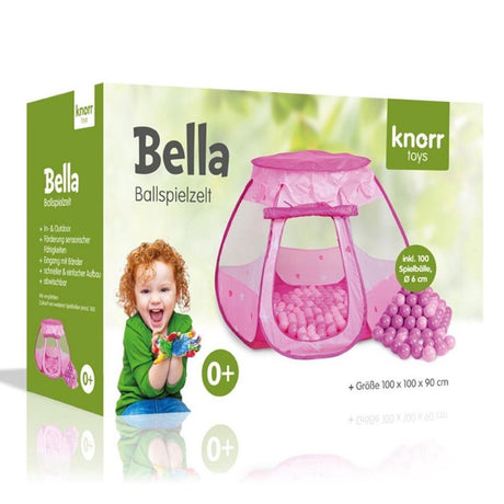 Spielzelt mit 100 Bällen rosa