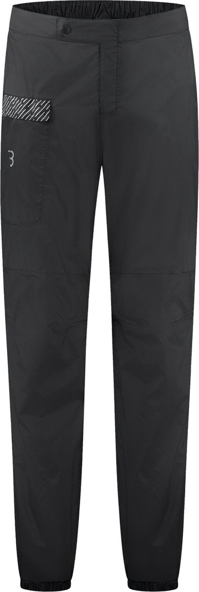 Bbb Cycling Rainshield wasserdichte Regenhose Damen und Herren – Fahrrad-Regenhose mit Reißverschluss – Regenanzug 10000 mm wasser- und winddicht – Schwarz – Größe XS-S – BBW-449 XS S