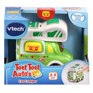 Vtech Toot Toot Cars Cas Camper – Spielzeugauto – Spielfigur – Lernspielzeug für Babys – Lieder, Melodien – Geschenk – Spielzeug 1 bis 5 Jahre