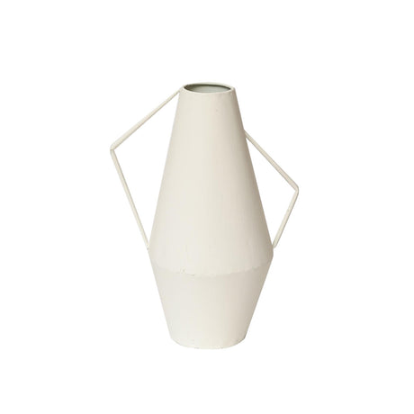 House of nature vaas cadiz metal 26cm wit vaas cadiz metaal 26cm wit
