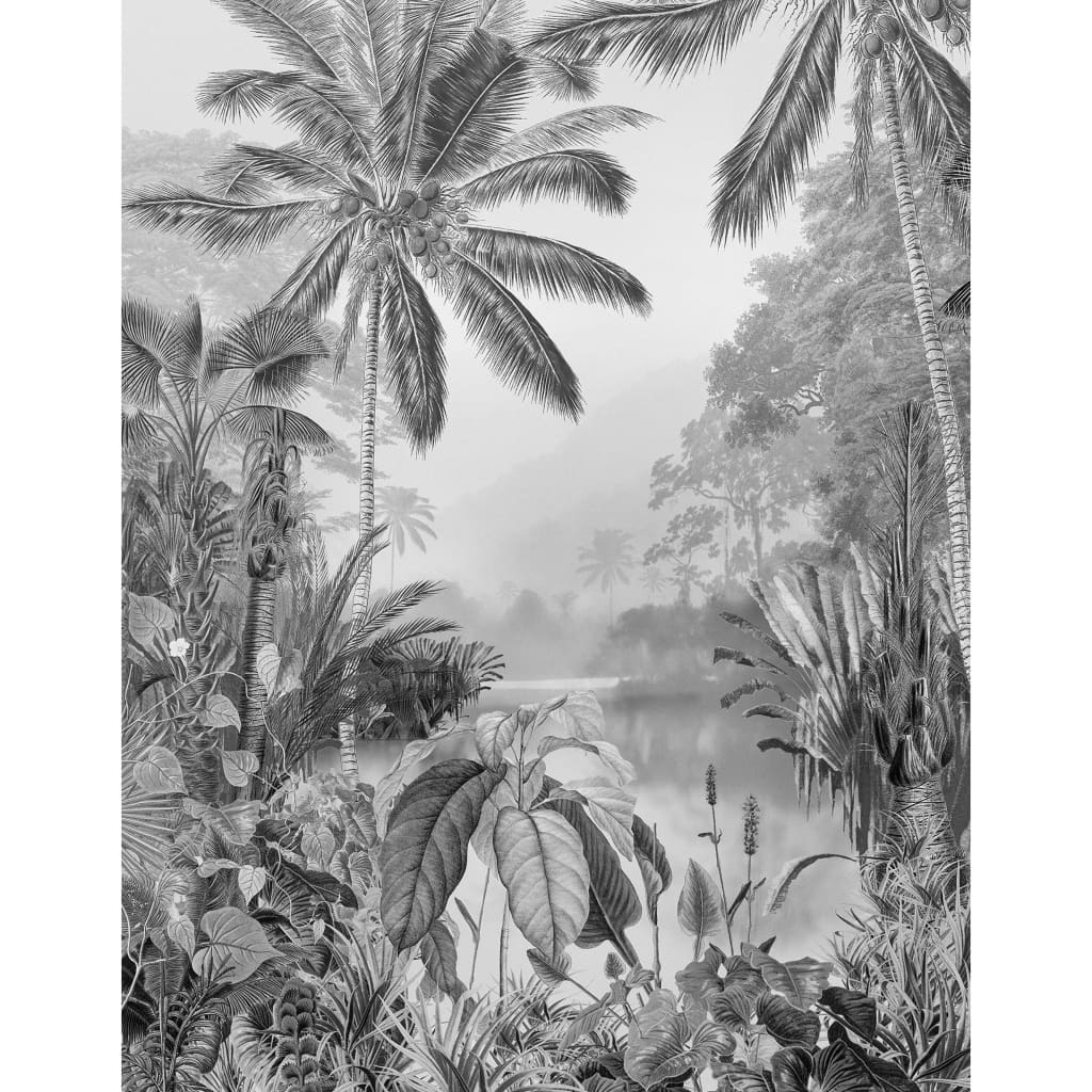 Komar Foto Tapete Lac Tropical Black White 200x270 cm
