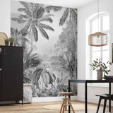 Komar Foto Tapete Lac Tropical Black White 200x270 cm