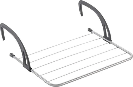 Metaltex Favonio Heizkörper Balkon Wäscheständer 3 m Wäscheleine Silber Schwarz