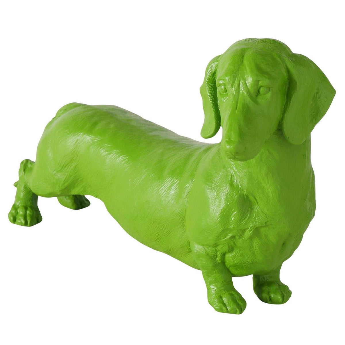 Boltze Home Figur Dackel Wuffy Grün 38x18x24cm Polyresin