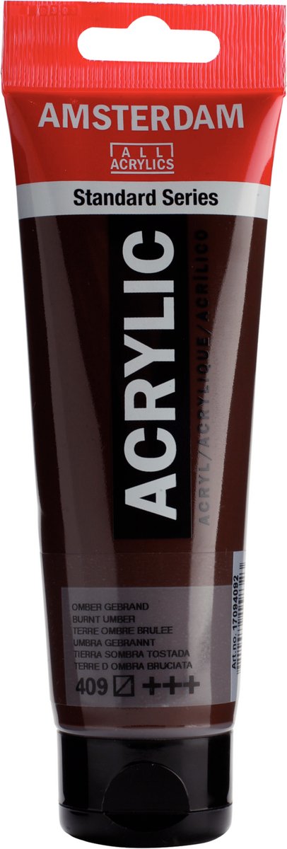 Acrylfarbe der Amsterdam Standard-Serie, Tube 120 ml, gebranntes Umbra 409
