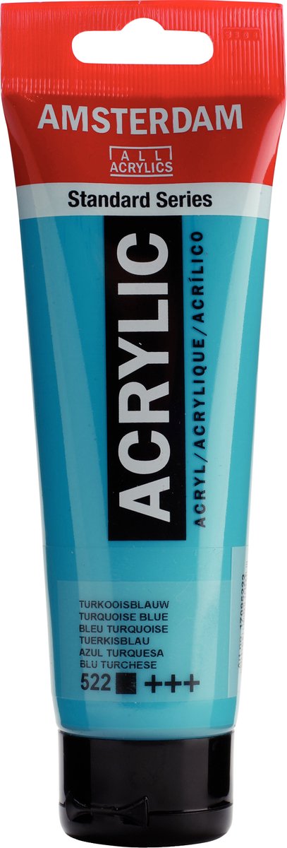 Amsterdam standard series acrylverf tube 120 ml turkooisblauw 522