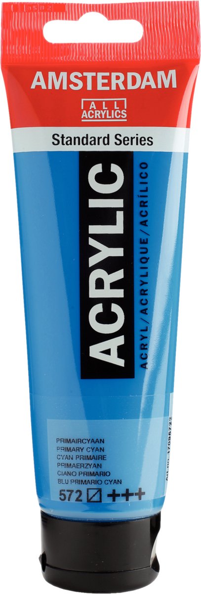 Amsterdam standard series acrylverf tube 120 ml primaircyaan 572