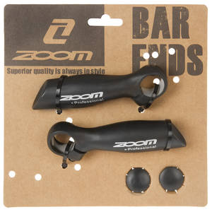 Zoom -Griffstange -end - Anatomische Form - 1 Set (2 bar Enden) - 22,2 mm Durchmesser - Aluminium - 138 g Paar - Schwarz