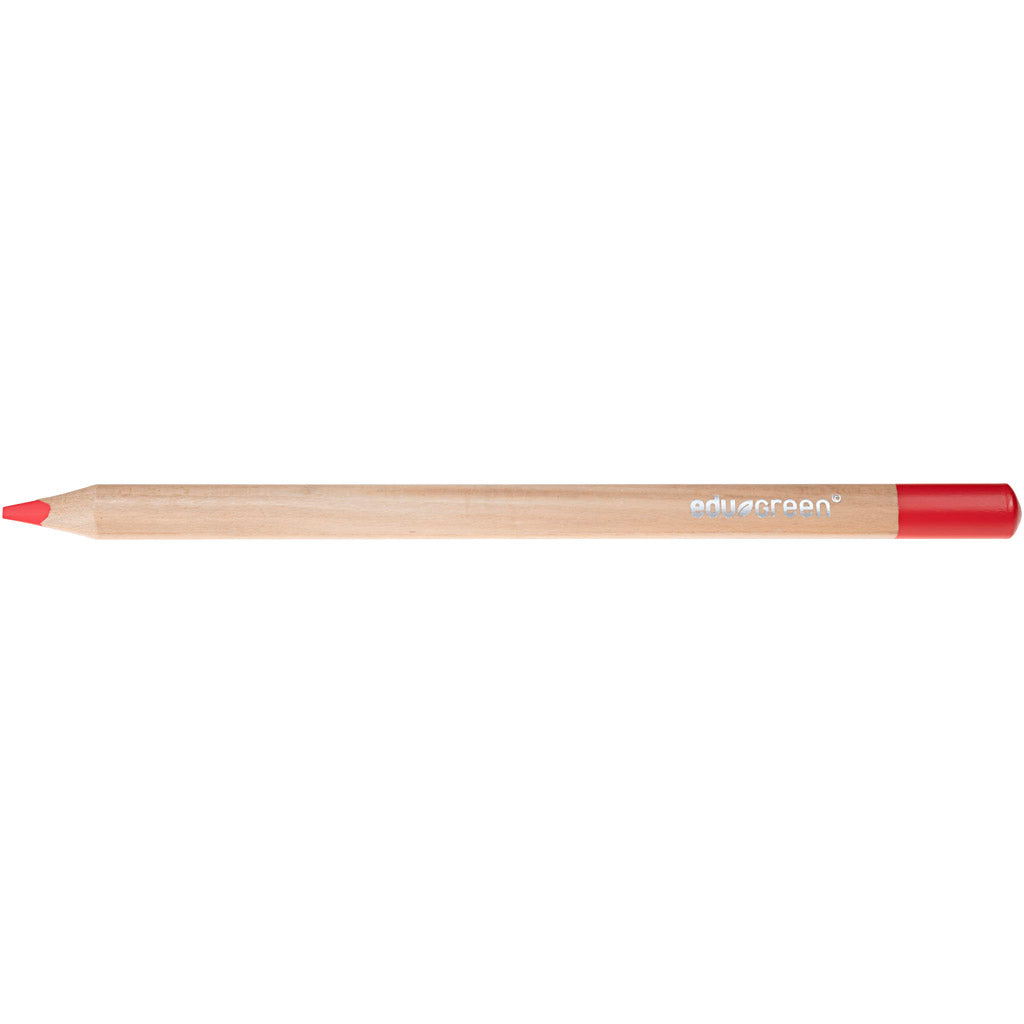 Edu3 edugreen Jumbo-Buntstifte, Nachfüllung 5 mm, rot, 10 Stück 1 Box
