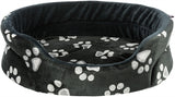 Trixie Hundekorb Jimmy Oval Schwarz mit Beindruck