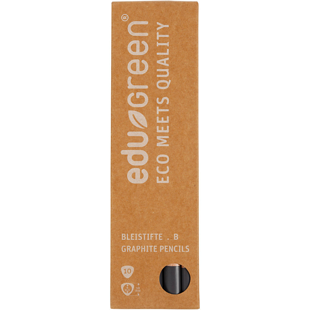 Edu3 Edugreen Jumbo-Bleistifte, B, 10 Stück 1 Box