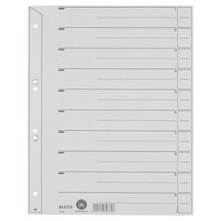 Numerische Tabs Leitz 1654 aus grauem Karton