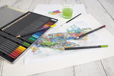 Eberhard Faber Aquarellstift – Künstlerfarbe – 36 Stück – Metalletui – EF-516036