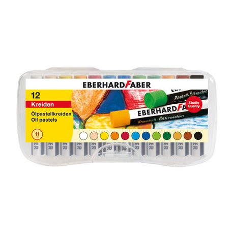 Eberhard Faber ef-522013 Ölpastellkreide 11 mm, Schachtel mit 12 Stück, sortiert