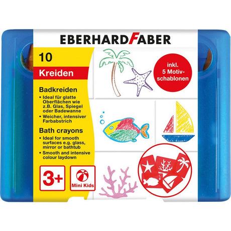 Eberhard Faber ef-524110 Badekreide 10 Stück Aufbewahrungsbox inkl. 5 Patronen