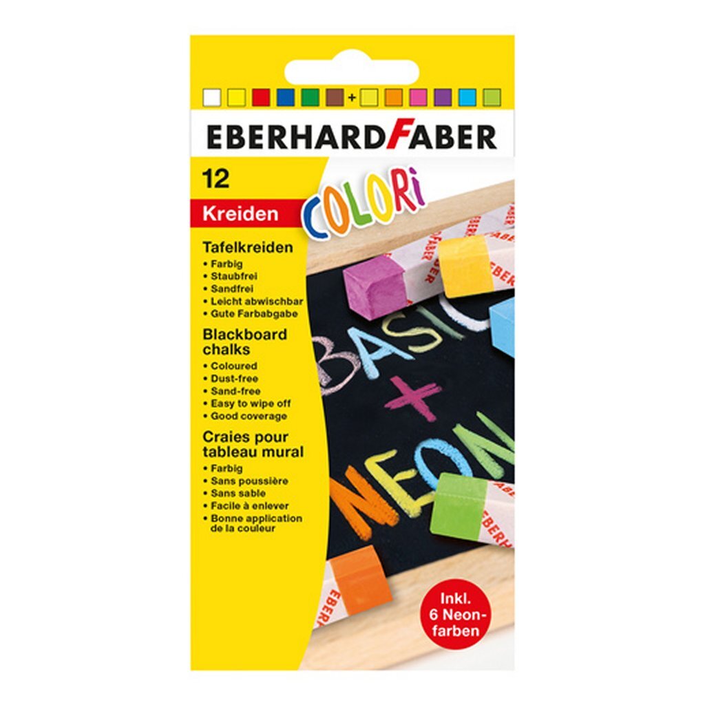 Eberhard faber ef-526012 Tafelkreide quadratisch 12 Stück