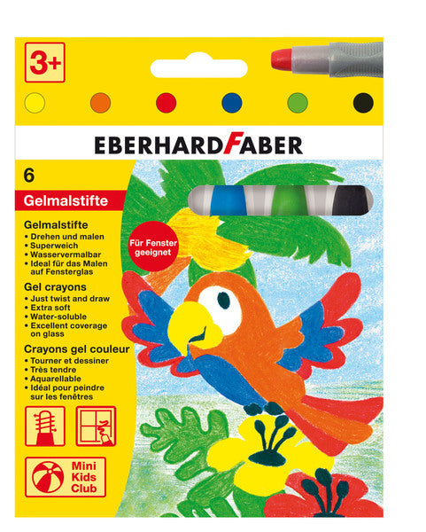 Eberhard Faber EF-529006 Gel-Buntstifte 6 Farben im Kartonetui