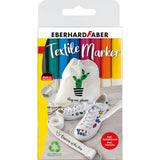 Eberhard Faber Textilmarker 8 Stück im Etui + 4 Schablonen mit Schablonen