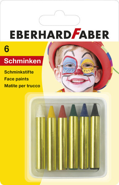 Eberhard Faber ef-579106 Make-up-Marker klein, Set 6 Farben auf Blisterkarte