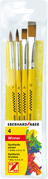 Eberhard Faber EF-579921 Pinselset Synthetik Größe 4-6-8-12