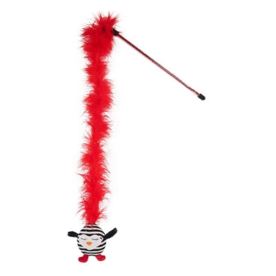 Rosewood Cat Stab gestreifter Pinguin mit Feder