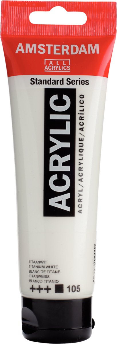 Acrylfarbe der Amsterdam Standard-Serie, Tube 120 ml, Titanweiß 105