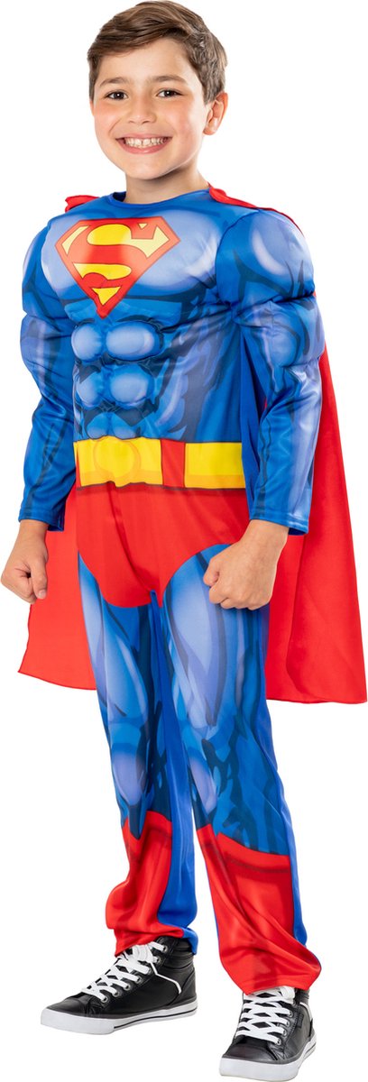 Rubies Superman-Lizenz, muskulös, hellblau – Kinder – Größe 116–128
