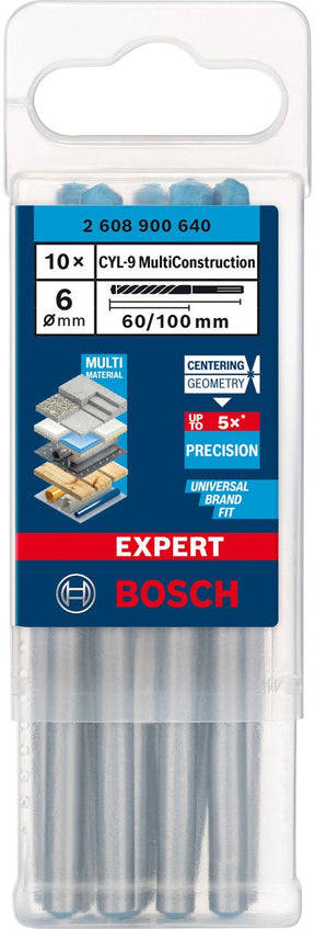 Bosch Expert Universalbohrer ZYL-9 Multikonstruktion 10 Stück 6x60x100