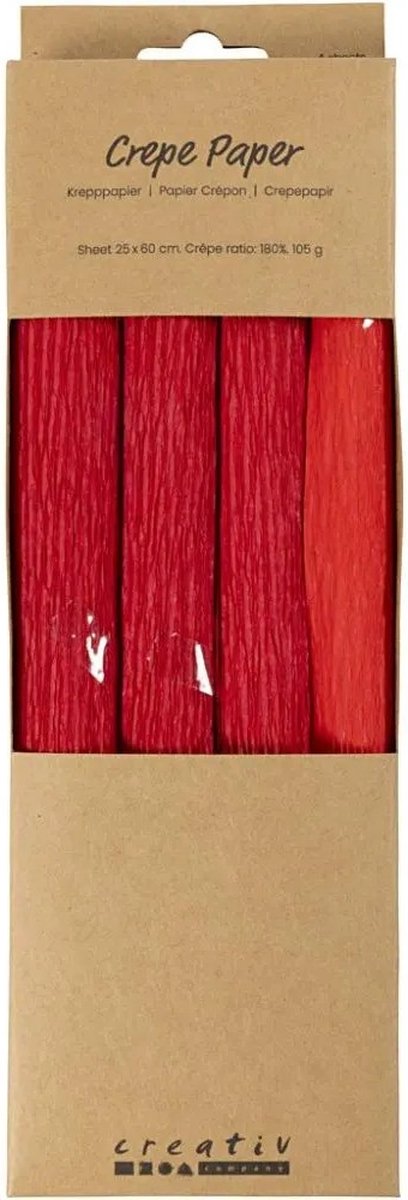 Creativ Company Krepppapier rot - 4 Stk.