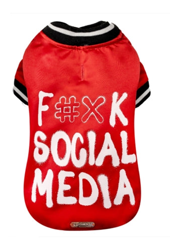Croci Hundemantel Social Media rot