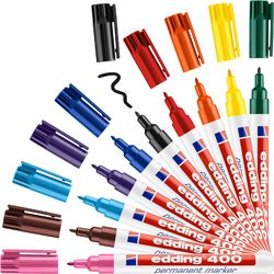 Edding Marker 400, Strichstärke 1 mm, verschiedene Farben, 10 Stück, 1 Box