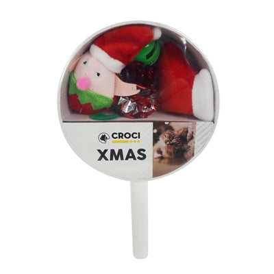 Croci Weihnachts-Katzenlutscher mit Spielzeug