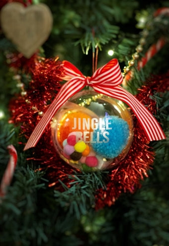 Amor-Komet Jingle Bells Weihnachtskugel mit Spielzeugkatze