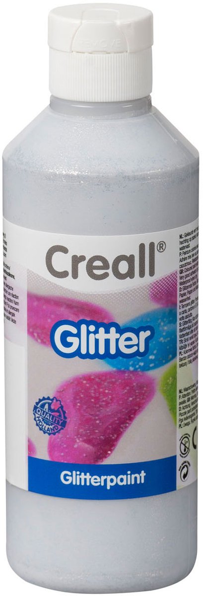 Creall Glitzerfarbe Silber, 250ml