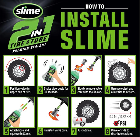 Slime 2-in-1 Reifenschläuche Pannenschutzmittel 473 ml
