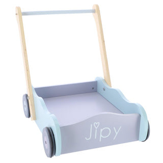 Jipy Holzblockwagen mit Blöcken lila blau